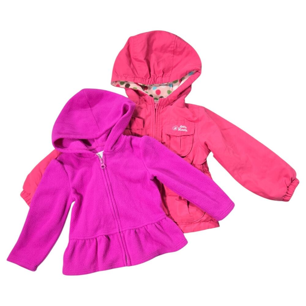 OshKosh Girls 2T Reversible Coat Jacket Childrens Place 18-24M Fleece Jacket Lot